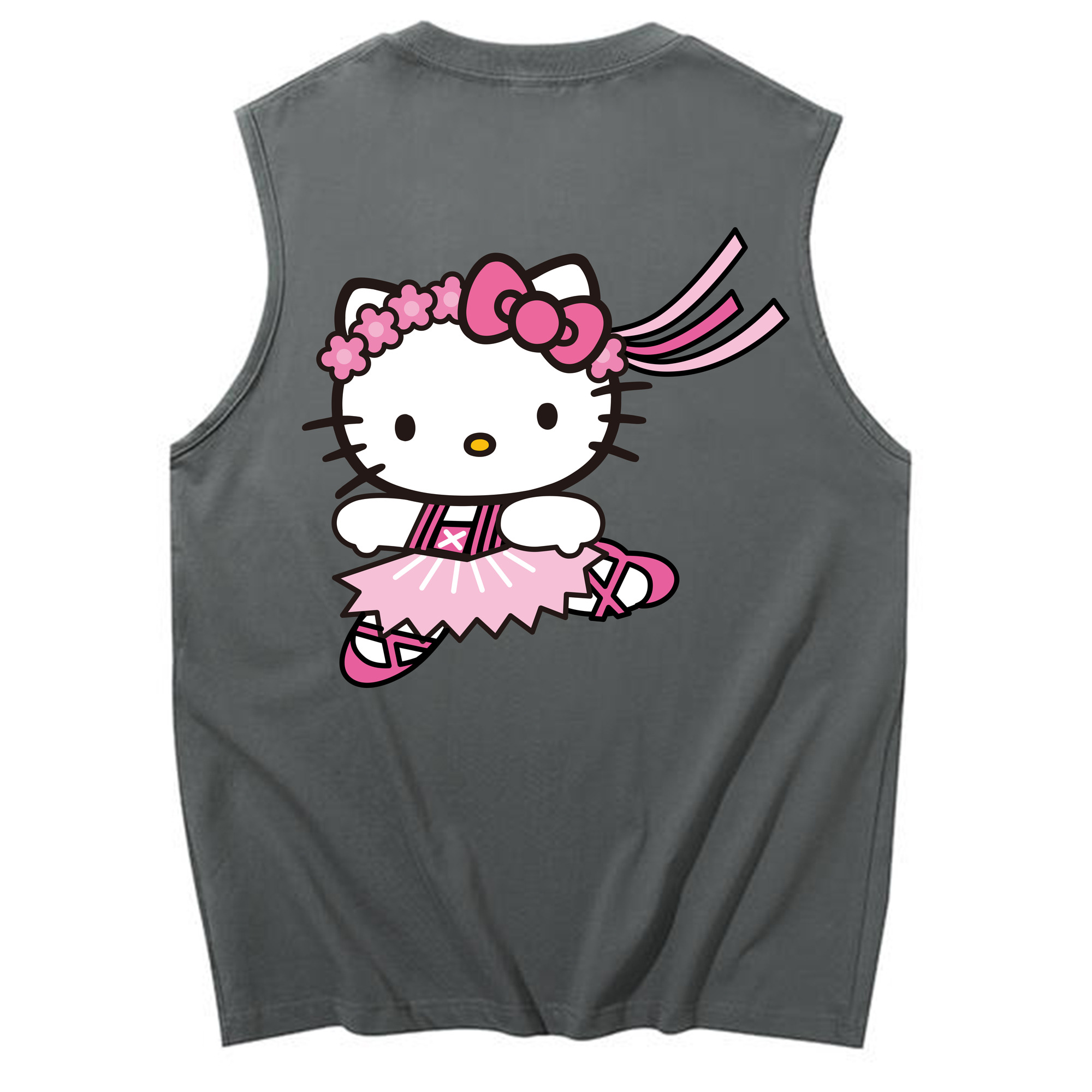 （画像用） Hello Kitty ハローキティ コットン100％タンクトップ（背面プリント）
